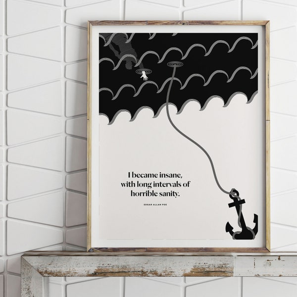 Edgar Allan Poe Literary Art Print