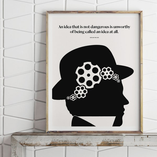 Oscar Wilde Literary Art Print, Philosophy Gift