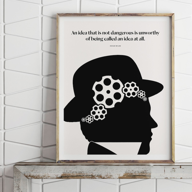 Oscar Wilde Literary Art Print, Philosophy Gift image 1