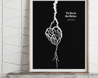 Joseph Conrad Literary Art Print, "Heart of Darkness" Quote, Book Lover Gift