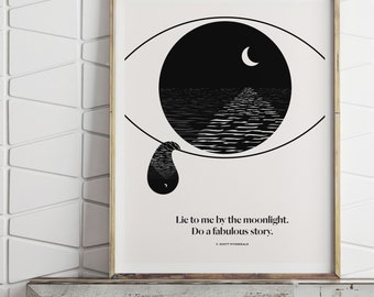 F Scott Fitzgerald "Tear" Literary Art Print