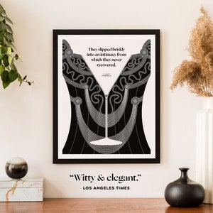 F Scott Fitzgerald Art Deco Print, Literary Quote Poster, Book Lover Gift image 7