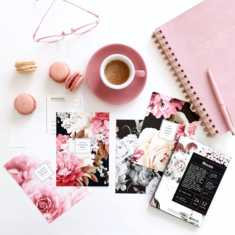 Literary Postcard Set Romantic Poets Collection Floral image 2