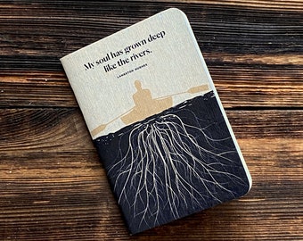 Langston Hughes Literary Notebook, Pocket Journal, Stocking Stiffer Gift for Book Lover