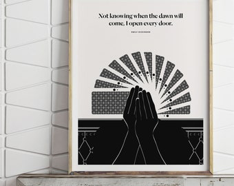 Emily Dickinson Literary Art Print, Book Lover Gift