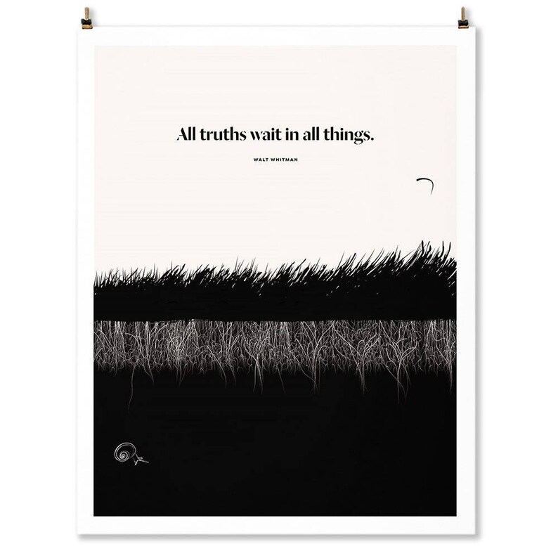 Walt Whitman Literary Art Print, Leaves of Grass Quote, Truth image 4