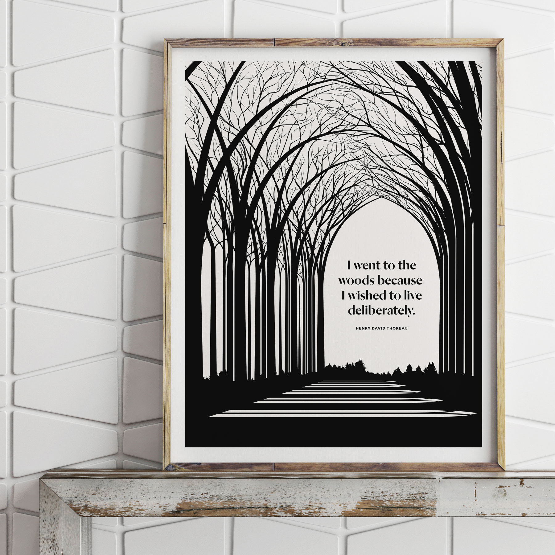 Henry David Thoreau Literary Art Print Walden Quote | Etsy