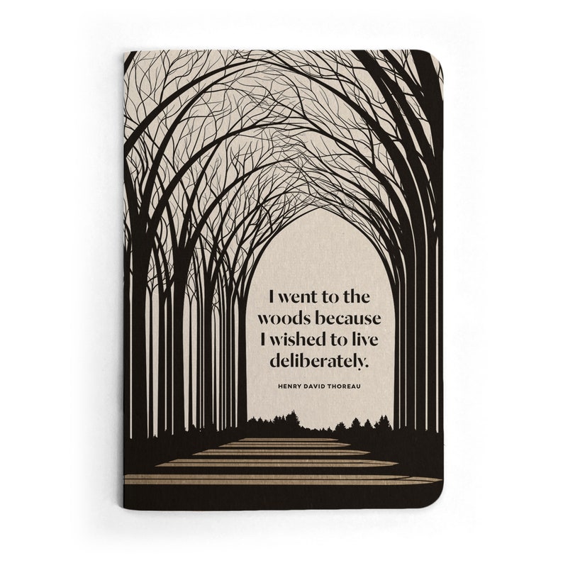 Henry David Thoreau Literary Notebook, Lined Writing Journal, Sustainable Pocket Notebook, Nature Lover Gift for Outdoorsy Type image 2