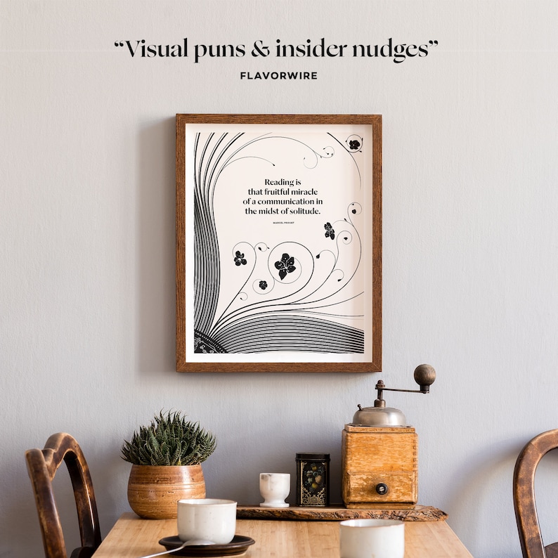 Marcel Proust Literaire Kunst print Lezing Citaat Cadeau