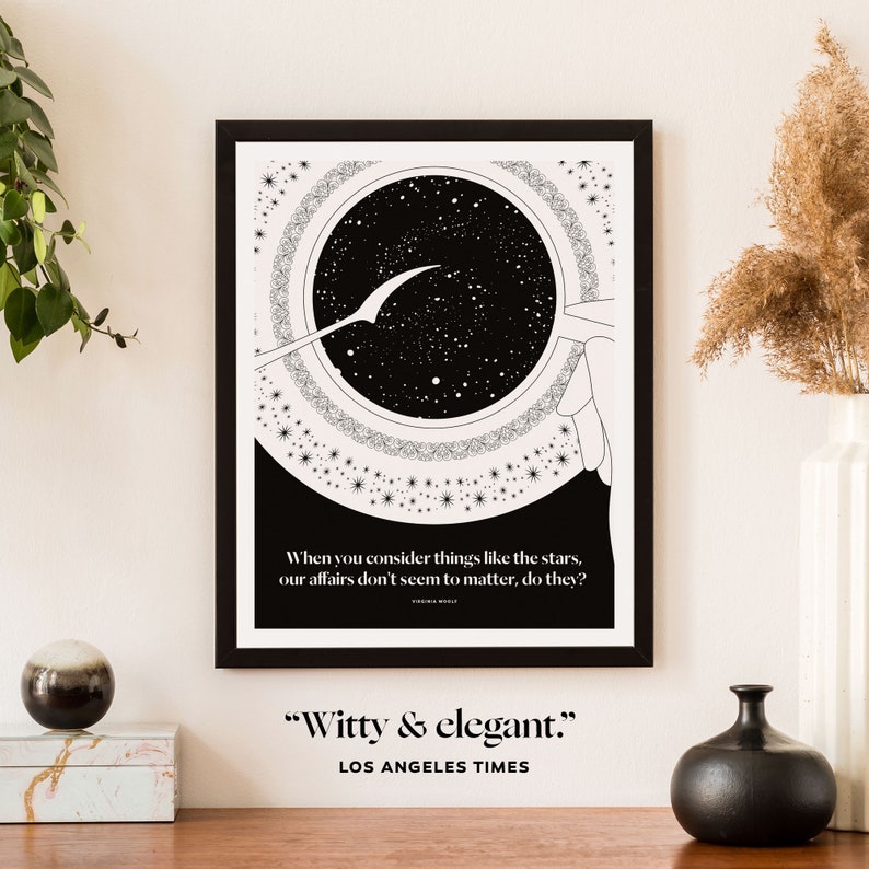 Virginia Woolf Literary Print Wall Art Celestial Decor Gift Etsy