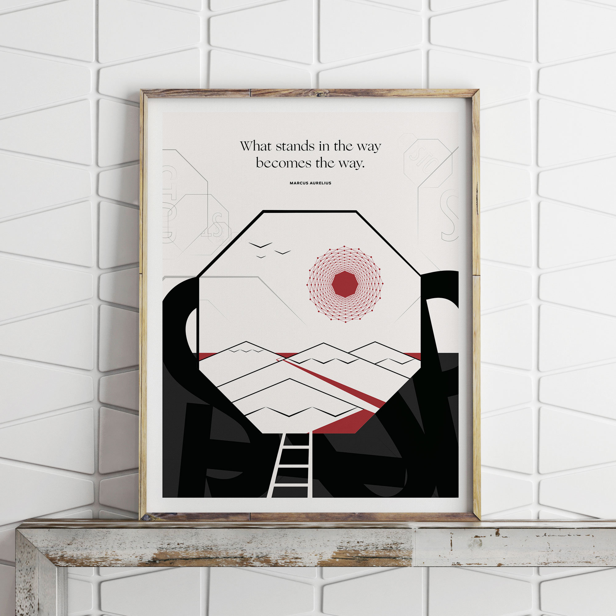 Marcus Aurelius Literary Art Print, Meditations Quote, Philosopher Art, Book Lover Gift