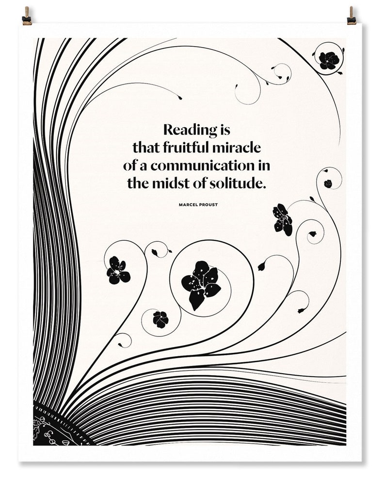 Marcel Proust Literaire Kunst print Lezing Citaat Cadeau