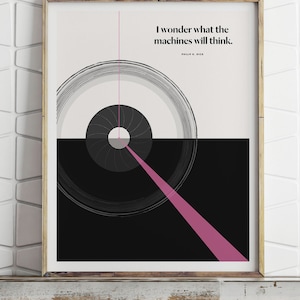 Philip K Dick Literary Art Print, Science Fiction Lover Gift image 1