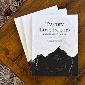 Libro ilustrado de Pablo Neruda, libro de bolsillo estético y portátil, colección de arte, regalo para lectores, escritores, filósofos y poetas.