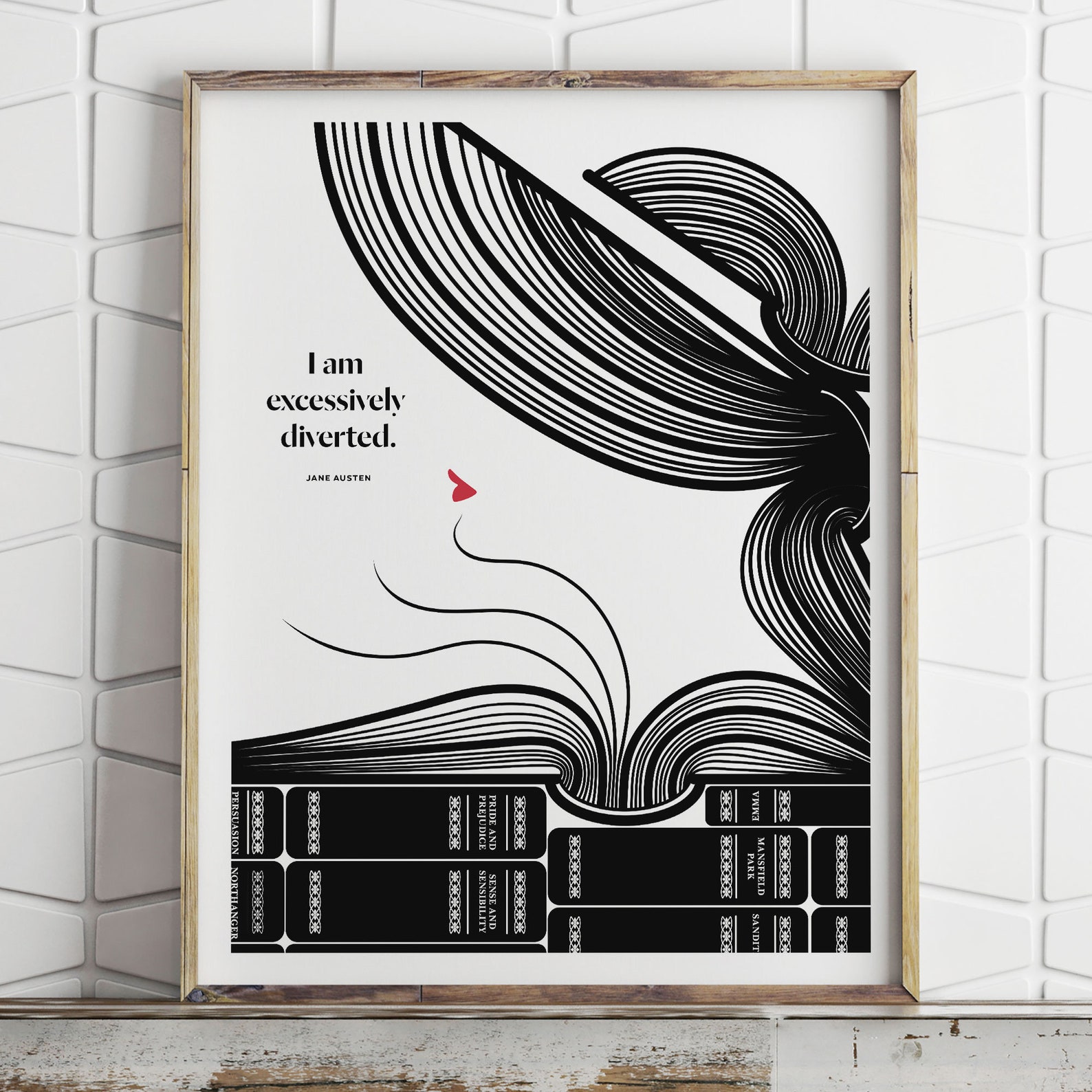 Set of Three Literary Prints Wall Art Living Room Art Print | Etsy