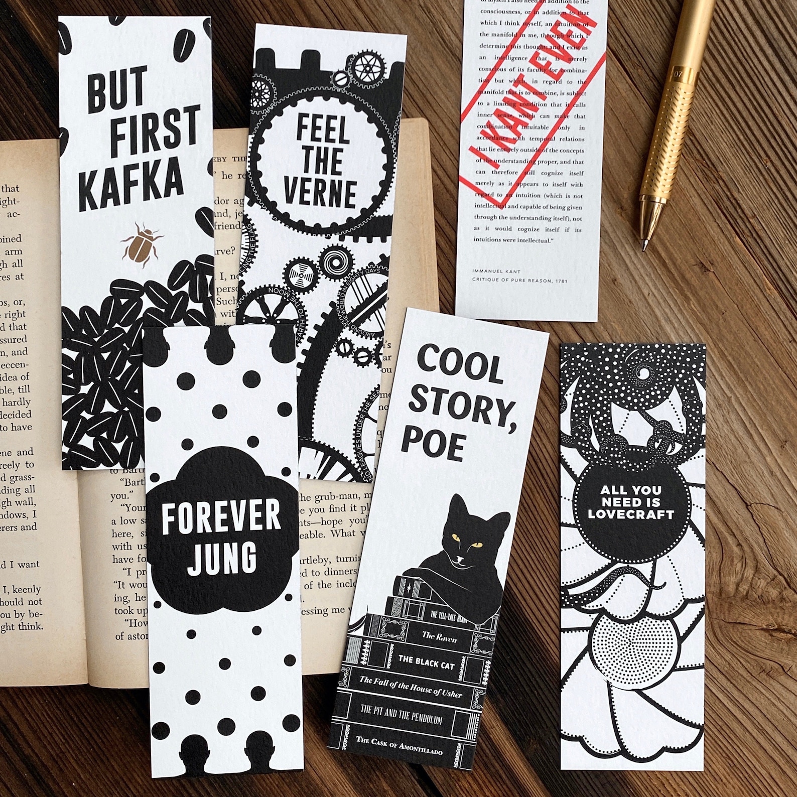 Pun Bookmark Set Literary Gift Etsy