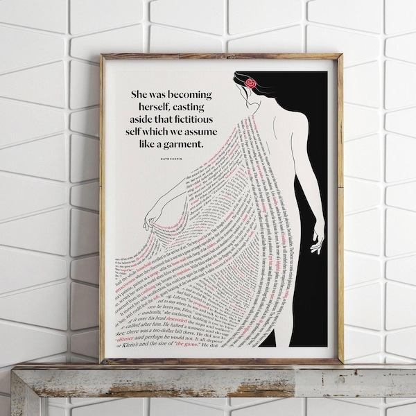 Kate Chopin 'The Awakening' Art Print: Feminist Literary Gift