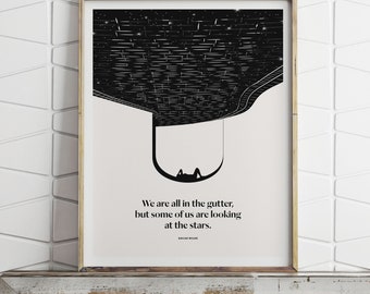 Oscar Wilde Quote Art Print: Minimalist Literary Poster