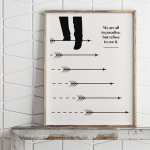 Fyodor Dostoevsky Literary Art Print,  &quot;The Brother&#39;s Karamazov&quot; Quote, Russian Literature