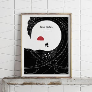 Funny Shakespeare &quot;Enter Pirates&quot;  Pericles Quote, Funny Shakespeare Print, Gift for English Teacher, Actors and Book Lovers