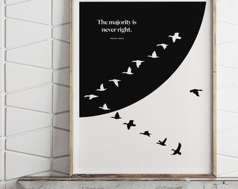 Henrik Isben Literary Art Print, "The Majority is Never Right"