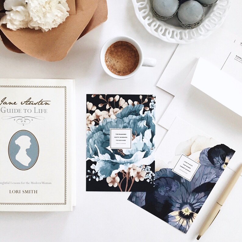 Literary Postcard Set Romantic Poets Collection Floral image 3