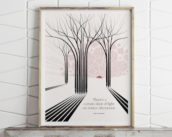 Emily Dickinson Literary Art Print "Winter"