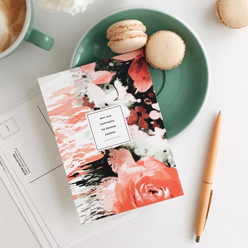 Literary Postcard Set Romantic Poets Collection Floral image 6