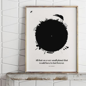 Kurt Vonnegut Literary Art Print