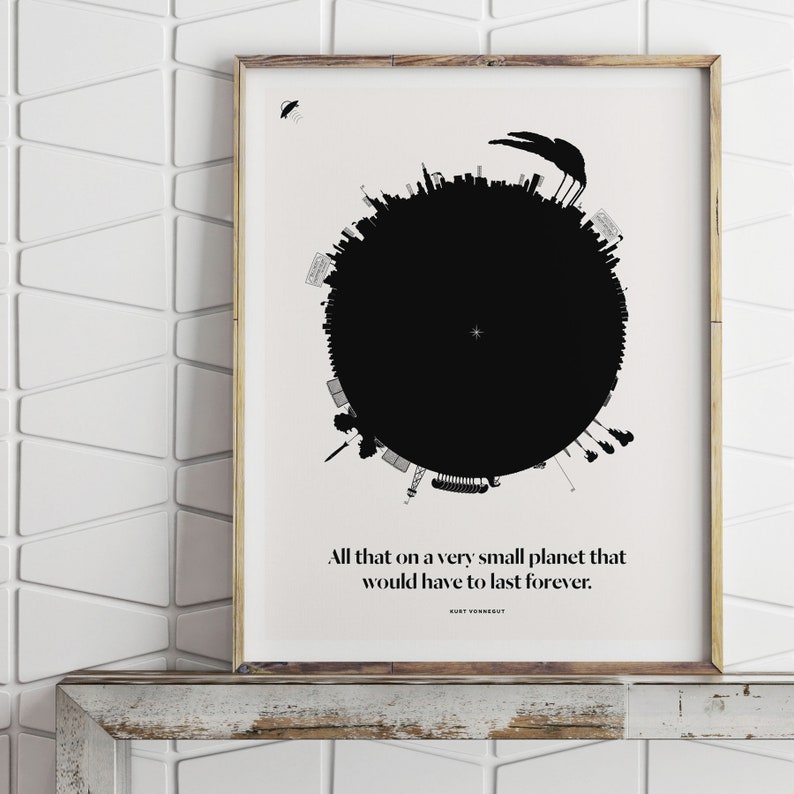 Kurt Vonnegut Literary Art Print image 1