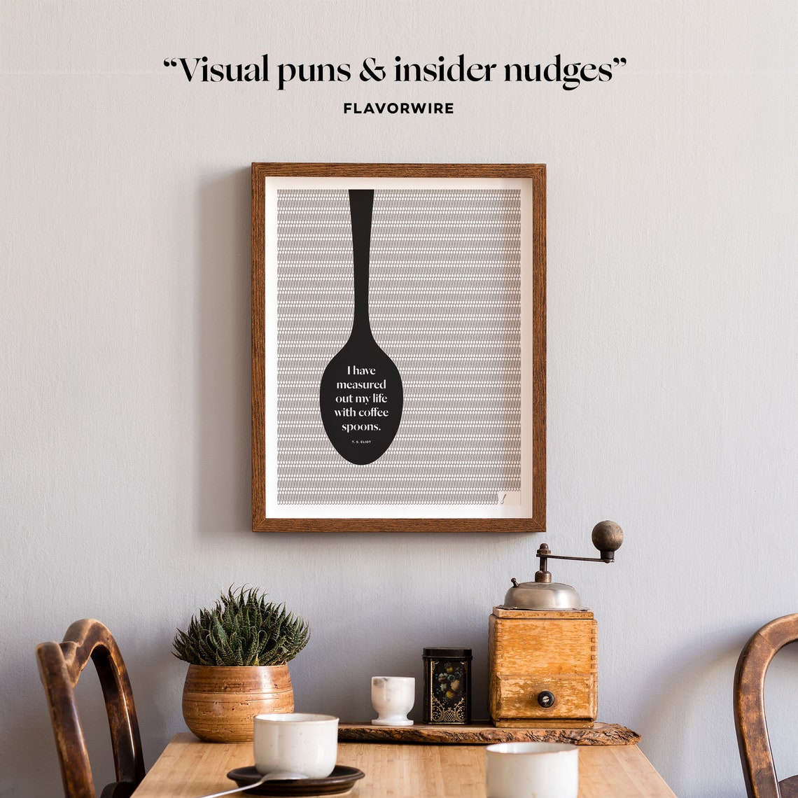 T. S. Eliot Literary Art Print Coffee Spoons Etsy