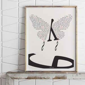 James Joyce Literary Art Print, Ulysses Quote Molly Bloom Soliloquy, Typography Art image 1