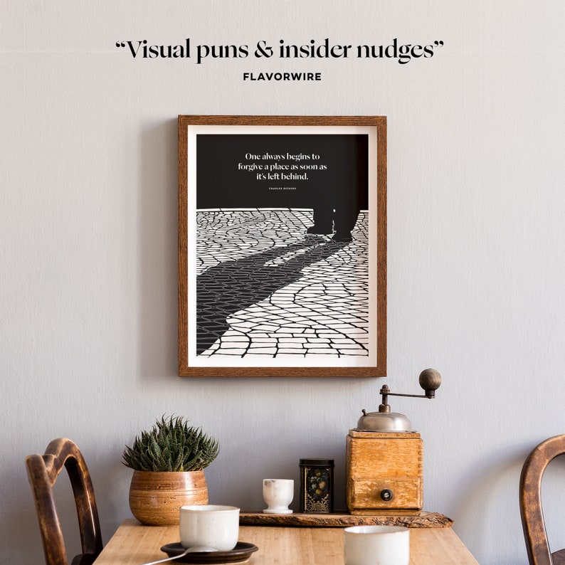 Charles Dickens Quote, Literary Art Print, Traveler Gift image 2