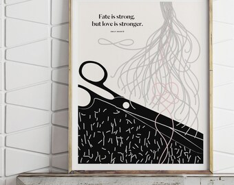 Emily Bronte Love Quote Print, Literary Art, Wedding Gift