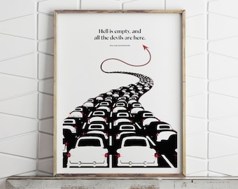 Shakespeare "The Tempest" Quote Print: Funny Theater Gift