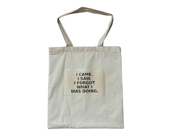 Funny Quote Cotton Tote Bag | Eco-Friendly Shopper
