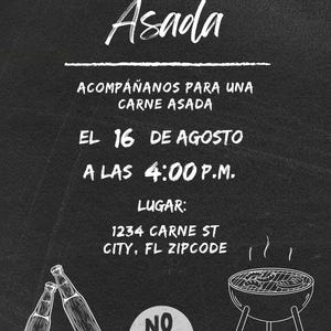 Carne Asada BBQ Invitation Template – Instant Download, Editable Canva Invite