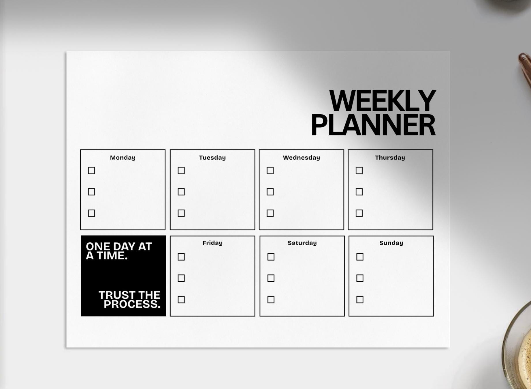 Printable Habit Tracker - Monthly Weekly Daily Checklist (PDF Digital ...