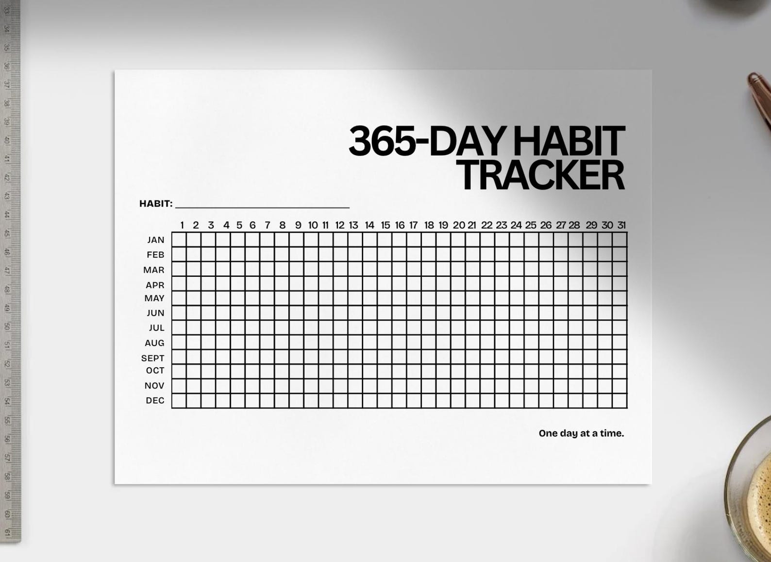 Printable Habit Tracker - Monthly Weekly Daily Checklist (PDF Digital ...