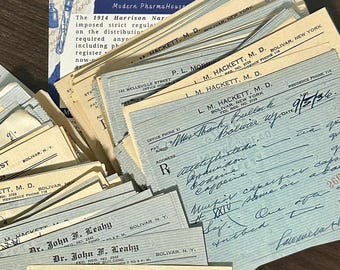 One Vintage Cocaine Narcotic Prescription Slip From 1900-1940s Rx ...