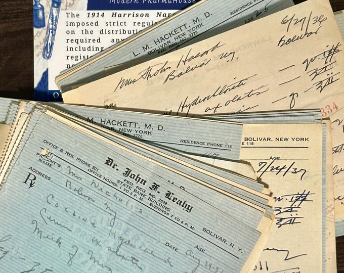 One Vintage Cocaine Narcotic Prescription Slip From 1900-1940s Rx ...