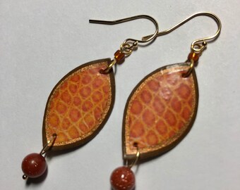 Leather-look Paper Earrings