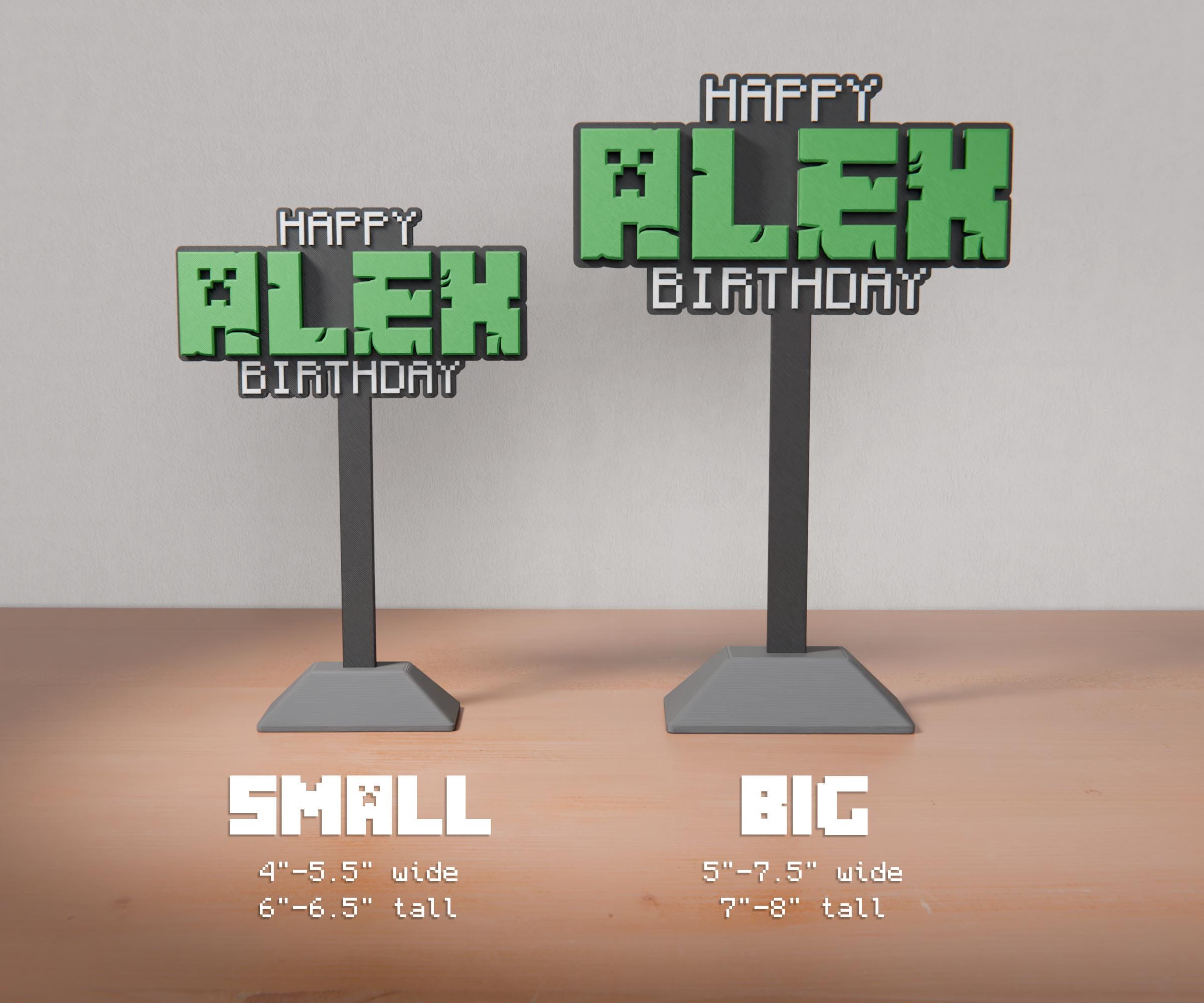 Custom 3D Printed Cake Signs