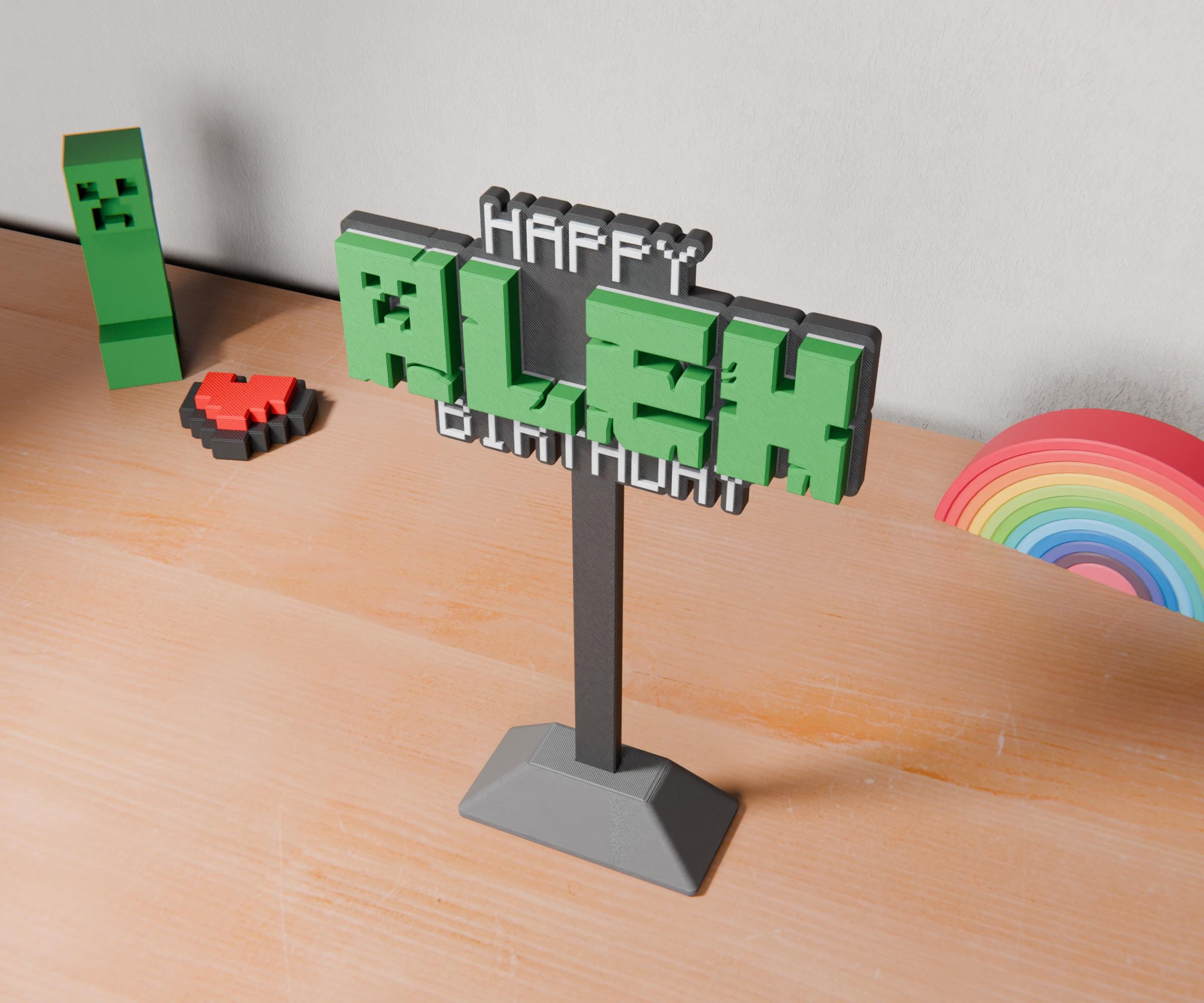 Custom 3D Printed Cake Signs