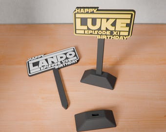 Custom 3D Cake Topper. Galactic Style. For Birthdays, Anniversaries or other occasions. Customize with name or any text.