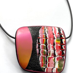 Pink Dream of Black and Pink Bead Necklace