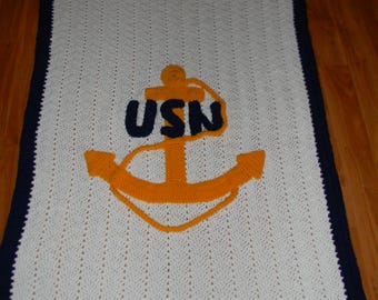 US Navy Military Crochet Afghan Pattern