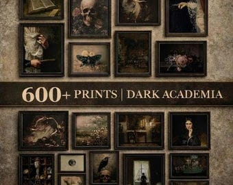 Dark Academia Prints | Vintage Gothic Gallery Wall Prints | Dark Academia Decor | Moody Victorian Gallery Wall Set | Dark Mega Bundle Prints
