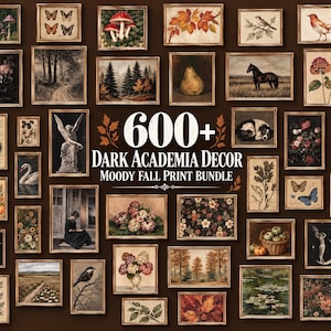 Dark Academia Prints | Vintage Gothic Gallery Wall Prints | Dark Academia Decor | Moody Victorian Gallery Wall Set | Dark Mega Bundle Prints