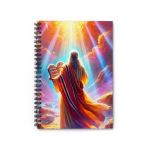 Inspirational Spiral Notebook with Uplifting Design, Guided Journal, Faith Notebook, Christian Gift, Prayer Journal, Art Spiral Notepad
